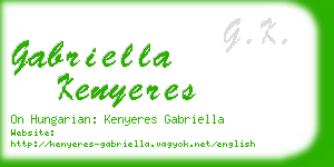 gabriella kenyeres business card